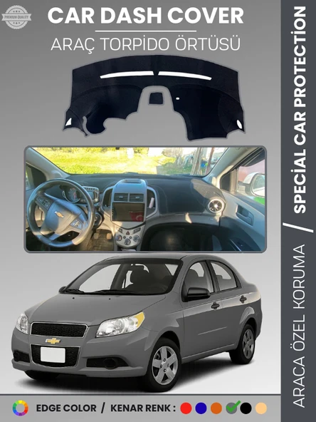 CHEVROLET AVEO (2011-2020) Torpido Örtüsü Ön Göğüs Torpido Koruma Tam Uyum Kaymaz Hızlı Montaj ürün görseli 1