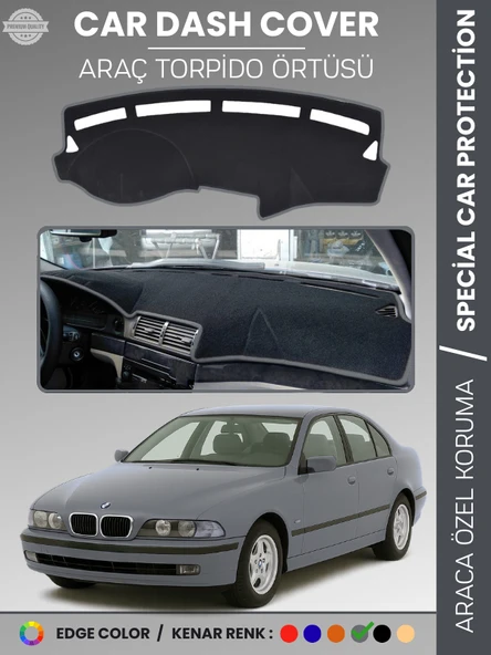 Bmw E39 (2006-2010) Torpido Örtüsü Ön Göğüs Koruma Torpido Koruma Araca Özel Kaymaz Kolay Montaj ürün görseli 1