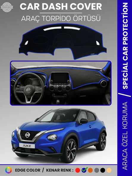 NISSAN JUKE F16 (2019-2025) Torpido Örtüsü Premium Kalite Torpido Koruma Araca Özel UV Koruma ürün görseli 1