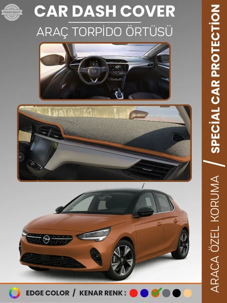 OPEL CORSA F (2019+) Torpido Örtüsü Ön Göğüs Koruma Torpido Koruma Birebir Uyum Kaymaz Özel Kesim ürün görseli 1