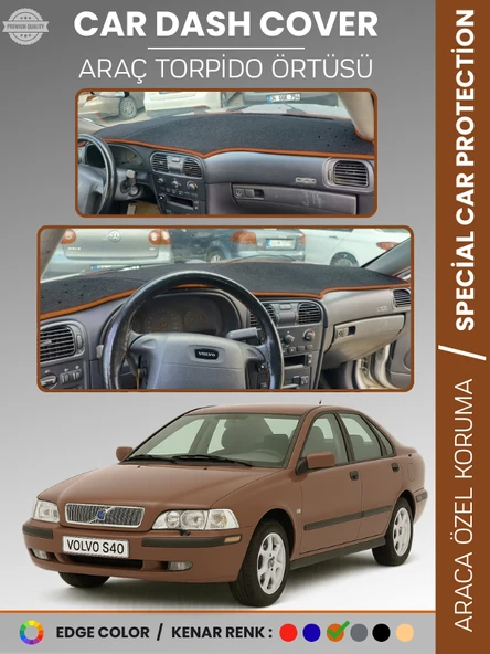 VOLVO S40 (1996-2002) Torpido Örtüsü Ön Göğüs Koruma Torpido Koruma Tam Uyum Araca Özel UV Koruma ürün görseli 1