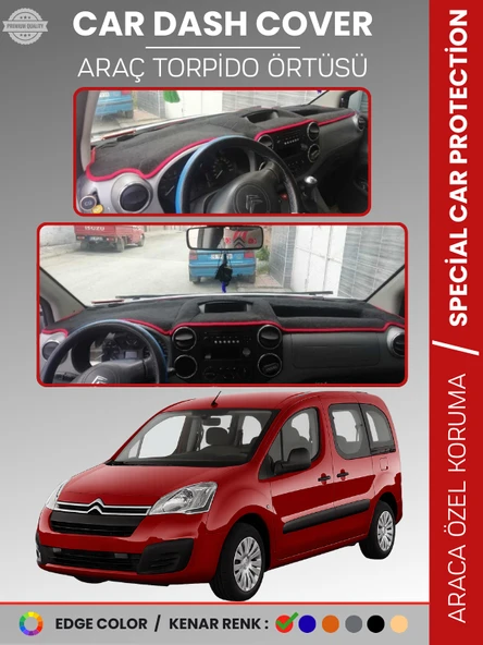 CITROEN BERLİNGO (2008-2017) Torpido Örtüsü Ön Göğüs Torpido Koruma Çatlamayı Engeller Tam Uyum ürün görseli 1
