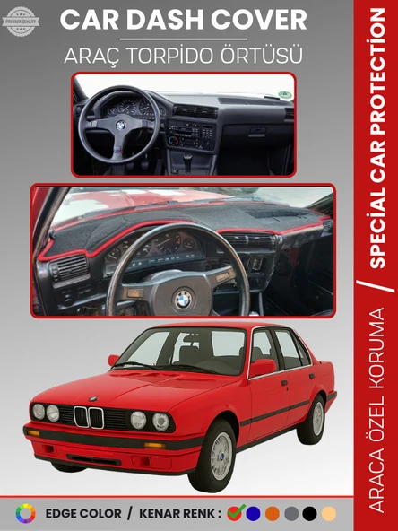 BMW E30 3 SERİSİ (1982-1991) Torpido Örtüsü Ön Göğüs Koruma Torpido Koruma Tam Uyum Çatlamayı Önler ürün görseli 1
