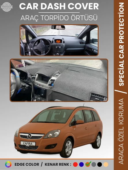 OPEL ZAFİRA B (2004-2011) Torpido Örtüsü Ön Göğüs Torpido Koruma Birebir Uyum Kaymaz Özel Kesim ürün görseli 1