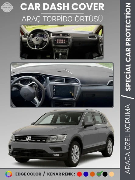 VOLKSWAGEN TIGUAN (2016-2023) Torpido Örtüsü Ön Göğüs Koruma Torpido Koruma Tam Uyum Araca Özel ürün görseli 1