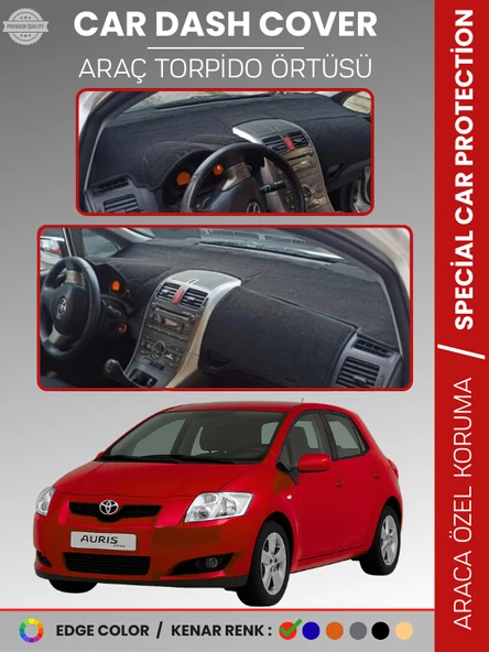 TOYOTA AURİS (2006-2012) Torpido Örtüsü Ön Göğüs Halı Torpido Koruma Tam Uyum UV Koruma Kolay Montaj ürün görseli 1