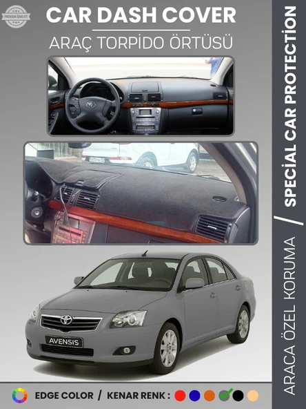 TOYOTA AVENSİS T250 (2003-2008) KAPAKLI Torpido Örtüsü Ön Göğüs Halı Tam Uyum ürün görseli 1