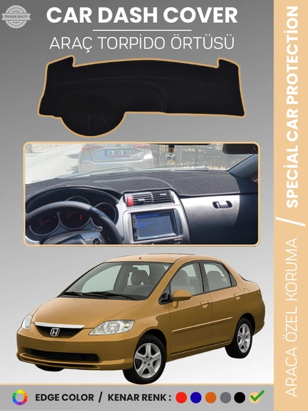 HONDA CITY (2002-2007) Torpido Örtüsü Ön Panel Torpido Koruma Tam Uyum Çatlamayı Önler ürün görseli 1