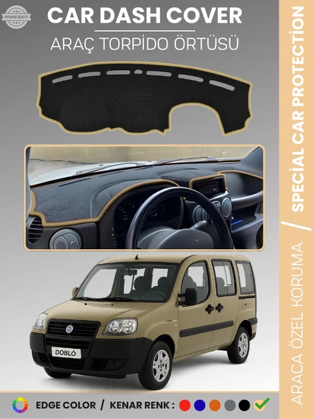 FIAT DOBLO (2000-2008) AİRBAGSİZ Torpido Örtüsü Ön Göğüs Torpido Koruma Çatlamayı Engeller Tam Uyum ürün görseli 1
