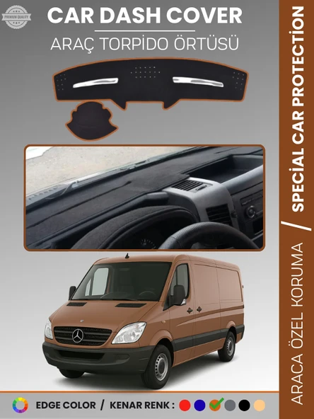 MERCEDES SPRINTER W906 (2006-2018) Torpido Örtüsü Premium Torpido Koruma Özel Kesim UV Koruma ürün görseli 1