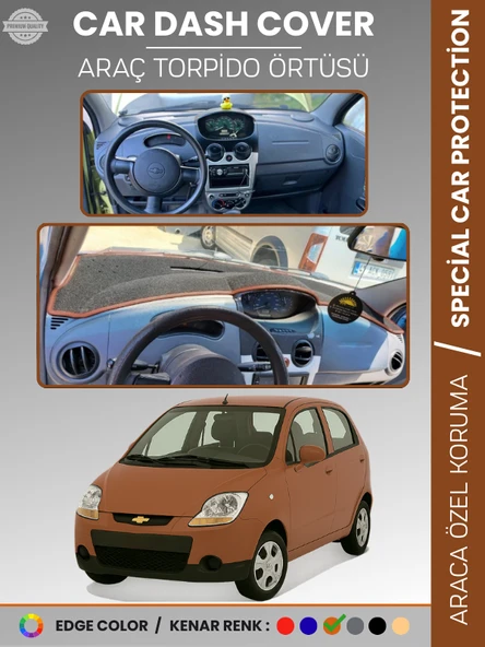 CHEVROLET SPARK (2009-2015) Torpido Örtüsü Ön Göğüs Koruma Torpido Koruma Tam Uyum Çatlamayı Önler ürün görseli 1