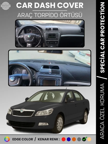 SKODA OCTAVİA (2006-2013) Torpido Örtüsü Ön Göğüs Halı Torpido Koruma Birebir Uyum Kaymaz UV Koruma ürün görseli 1