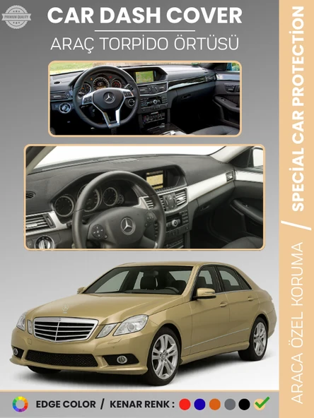 MERCEDES E200 / E220 / E250 / E300 W212 (2009-2016) Torpido Örtüsü Premium Kalite Torpido Koruma ürün görseli 1