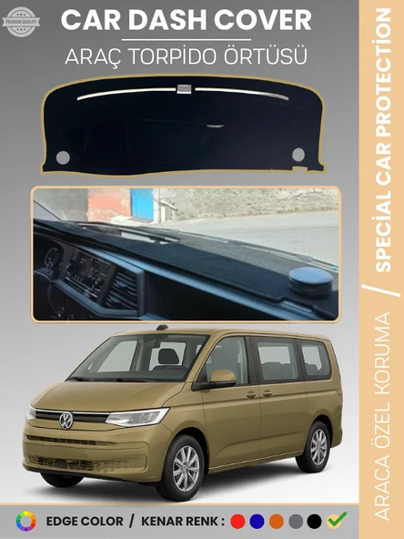 VOLKSWAGEN TRANSPORTER T7 (2021+) Torpido Örtüsü Ön Göğüs Koruma Torpido Koruma Tam Uyum UV Koruma ürün görseli 1