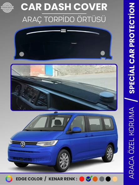 VOLKSWAGEN TRANSPORTER T7 (2021+) Torpido Örtüsü Ön Göğüs Koruma Torpido Koruma Tam Uyum UV Koruma ürün görseli 1