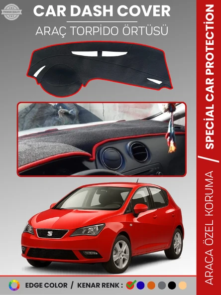 SEAT IBIZA (2008-2017) Torpido Örtüsü Ön Göğüs Koruma Torpido Koruma Birebir Uyum Kaymaz UV Koruma ürün görseli 1