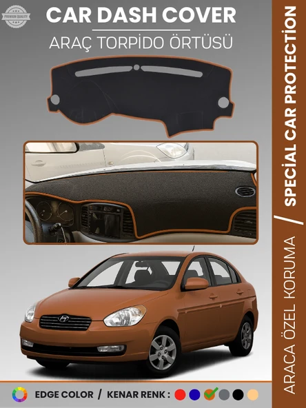 HYUNDAİ ACCENT (2006-2011) Torpido Örtüsü Kaymaz Tam Uyum Çatlamayı Önler Kolay Montaj ürün görseli 1