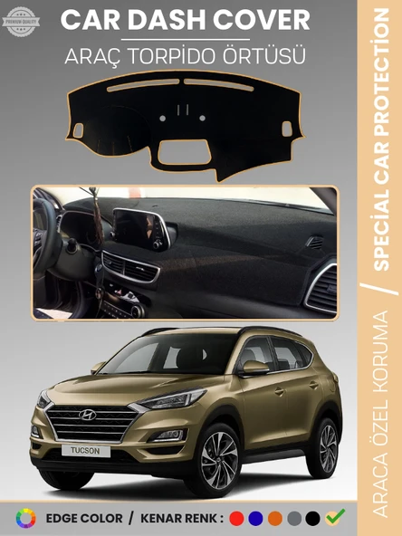 HYUNDAİ TUCSON (2018+) EKRANLI Torpido Örtüsü Kaymaz Tam Uyum Çatlamayı Önler Kolay Montaj ürün görseli 1