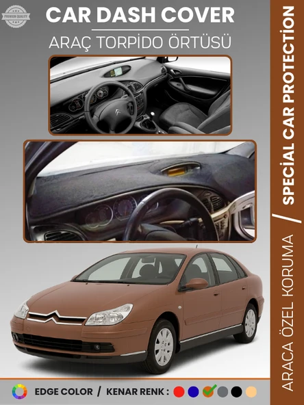 CITROEN C5 (2004-2008) Torpido Örtüsü Ön Göğüs Torpido Koruma Tam Uyum Çatlamayı Önler Kolay Montaj ürün görseli 1