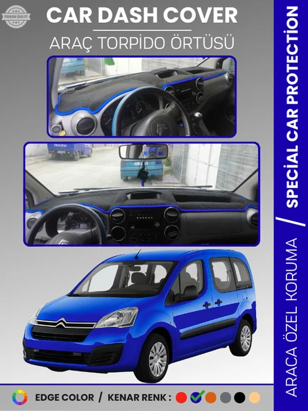 CITROEN BERLİNGO (2008-2017) Torpido Örtüsü Ön Göğüs Torpido Koruma Çatlamayı Engeller Tam Uyum ürün görseli 1