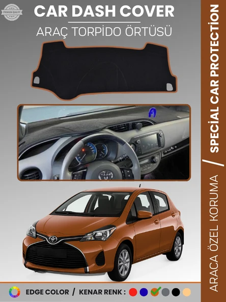 TOYOTA YARİS (2014-2019) Torpido Örtüsü Ön Panel Koruma Tam Uyum Çatlamayı Önler ürün görseli 1
