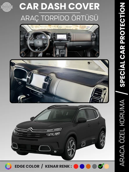 CITROEN C5 AIRCROSS (2018-2025) Torpido Örtüsü Ön Göğüs Torpido Koruma Tam Uyum Kolay Montaj ürün görseli 1