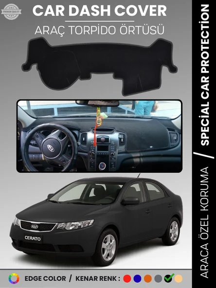 KİA CERATO (2008-2012) Torpido Örtüsü Ön Panel Torpido Koruma Tam Uyum Tam Uyum Kaymaz Kolay Montaj ürün görseli 1