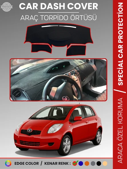 TOYOTA YARİS (2005-2013) Torpido Örtüsü Ön Panel Koruma Tam Uyum UV Koruma Kaymaz ürün görseli 1