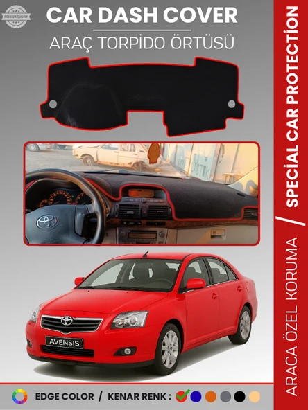 TOYOTA AVENSİS T250 (2003-2008) EKRANLI Torpido Örtüsü Ön Göğüs Halı Torpido Koruma Tam Uyum ürün görseli 1