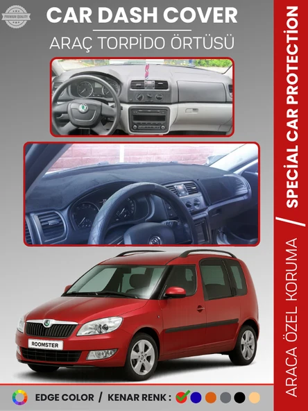 SKODA ROOMSTAR (2007-2014) Torpido Örtüsü Ön Göğüs Halı Torpido Koruma Tam Uyum Kaymaz UV Koruma ürün görseli 1