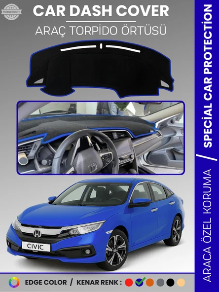 HONDA CIVIC (FC5 2015-2022) Torpido Örtüsü Torpido Koruma Tam Uyum Çatlamayı Önler Kolay Montaj ürün görseli 1