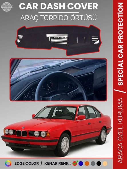 BMW E34 5 SERİSİ AİRBAGSİZ (1988-1996) Torpido Örtüsü Panel Torpido Koruma Tam Uyum Çatlamayı Önler ürün görseli 1