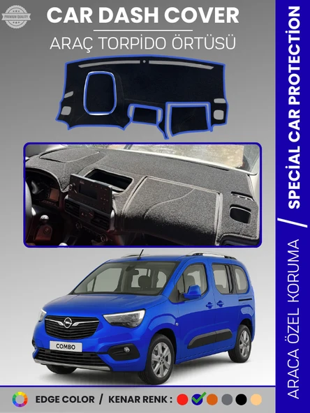 OPEL COMBO E (2018-2025) Torpido Örtüsü Ön Göğüs Koruma Torpido Koruma Tam Uyum Çatlamayı Önler ürün görseli 1