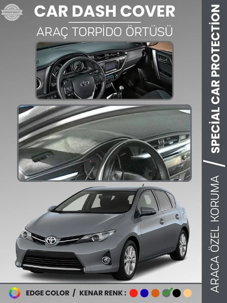 TOYOTA AURİS (2012-2019) Torpido Örtüsü Ön Göğüs Halı Torpido Koruma Tam Uyum UV Koruma Kolay Montaj ürün görseli 1