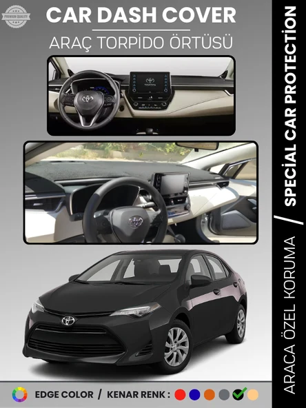 TOYOTA COROLLA (2019+) TORPİDO ÖRTÜSÜ E210 KASA HAYALET EKRANLI DİJİTAL GÖSTERGELİ TORPİDO KORUMA ürün görseli 1