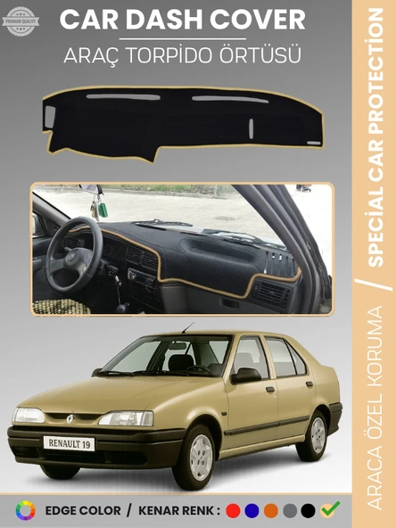RENAULT 19 Torpido Örtüsü Ön Göğüs Koruma Torpido Koruma Araca Özel Tam Uyum Kaymaz Kolay Montaj ürün görseli 1