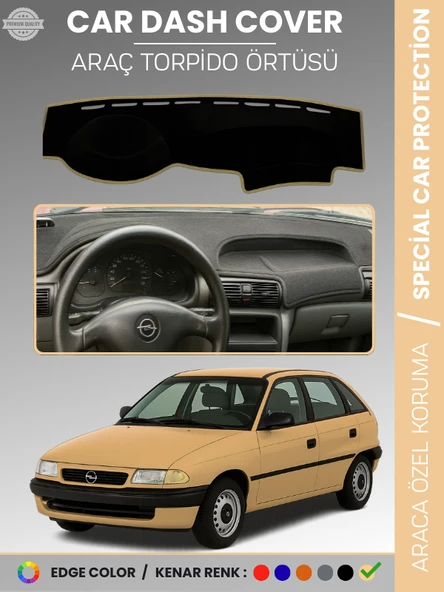 OPEL ASTRA F (1991-1998) Torpido Örtüsü Ön Göğüs Koruma Torpido Koruma Tam Uyum Kaymaz Özel Kesim ürün görseli 1