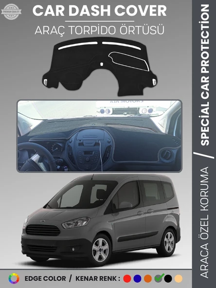 FORD COURİER (2013-2020) EKRANSIZ Torpido Örtüsü Panel Koruma Tam Uyum Çatlamayı Önler Kolay Montaj ürün görseli 1