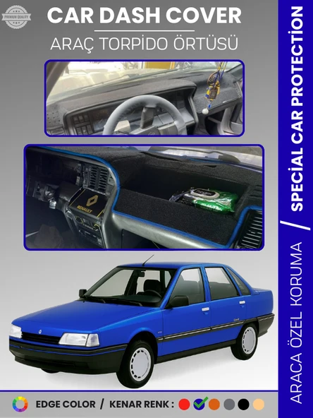 RENAULT 21 CONCORDE Torpido Örtüsü Ön Göğüs Koruma Torpido Koruma Araca Özel Tam Uyum Kaymaz ürün görseli 1