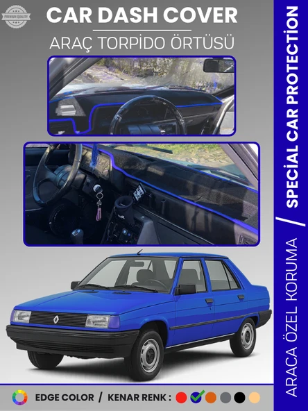 RENAULT 9 BROADWAY Torpido Örtüsü Ön Göğüs Koruma Araca Özel Çatlamayı Önler Kaymaz Kolay Montaj ürün görseli 1