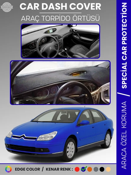 CITROEN C5 (2004-2008) Torpido Örtüsü Ön Göğüs Torpido Koruma Tam Uyum Çatlamayı Önler Kolay Montaj ürün görseli 1