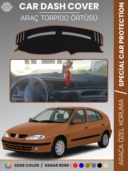 RENAULT MEGANE 1 (1999-2003) Torpido Örtüsü Ön Göğüs Koruma Torpido Koruma Tam Uyum Çatlamayı Önler ürün görseli 1