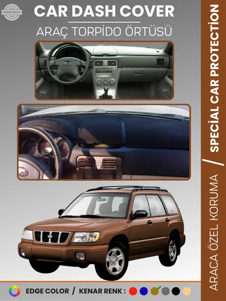 SUBARU FORESTER (1997-2002) Torpido Örtüsü Ön Göğüs Halı Torpido Koruma Tam Uyum Kaymaz UV Koruma ürün görseli 1