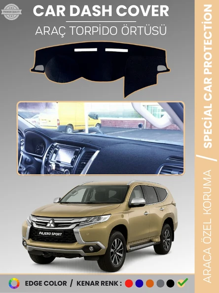 MITSUBISHI PAJERO SPORT (2015-2019) Torpido Örtüsü Premium Torpido Koruma Araca Özel UV Koruma ürün görseli 1