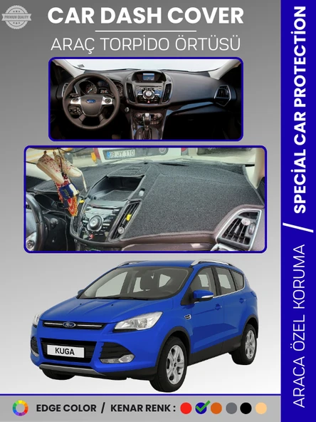 FORD KUGA (2013-2015) Torpido Örtüsü Ön Göğüs Koruma Torpido Koruma Tam Uyum Çatlamayı Önler ürün görseli 1