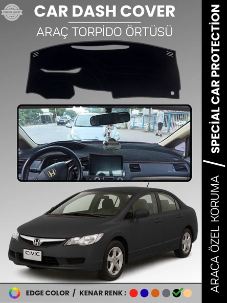 HONDA CIVIC FD6 (2005-2011) Torpido Örtüsü Torpido Koruma Tam Uyum Çatlamayı Önler Kolay Montaj ürün görseli 1