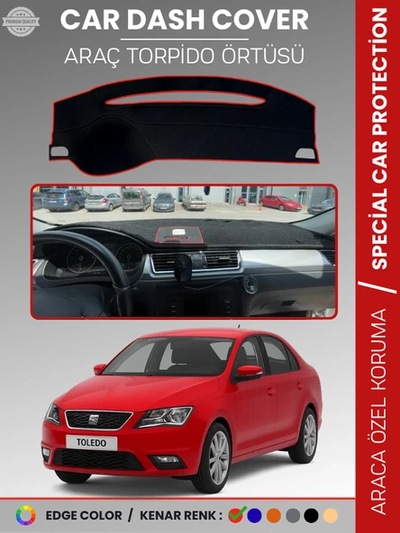 SEAT TOLEDO (2013-2017) Torpido Örtüsü Ön Göğüs Halı Torpido Koruma Birebir Uyum Kaymaz UV Koruma ürün görseli 1
