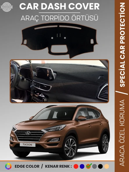 HYUNDAİ TUCSON (2018+) EKRANLI Torpido Örtüsü Kaymaz Tam Uyum Çatlamayı Önler Kolay Montaj ürün görseli 1