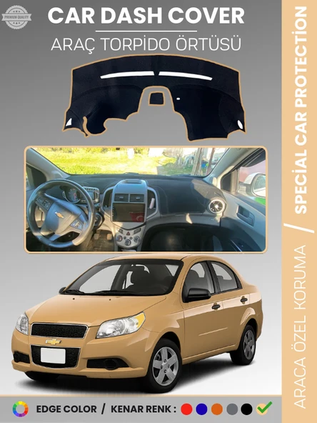 CHEVROLET AVEO (2011-2020) Torpido Örtüsü Ön Göğüs Torpido Koruma Tam Uyum Kaymaz Hızlı Montaj ürün görseli 1