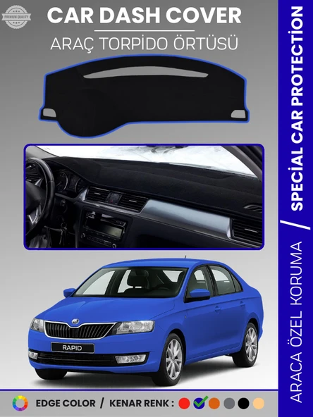 SKODA RAPİD (2013-2017) Torpido Örtüsü Ön Göğüs Halı Torpido Koruma Tam Uyum Kaymaz UV Koruma ürün görseli 1